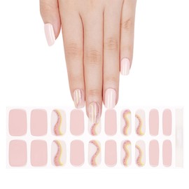Boloshine 20 Stück Halbgehärtete UV Gel Strips, Langanhaltend Nagellack-Streifen Nägel zum Aufkleben, French Tips Nagelfolie Nagelsticker Selbstklebend für Frauen Mädchen - Das Band der Erinnerungen