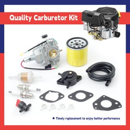 Dusledel 16-853-01-S Carburetor Kit Replacement for Kohler KT745-3011 KT745-3042 ZT730 ZT740 Replace 1685301S 16 853 01-S, with Fuel Pump Oil Filter Gasket Spark Plug