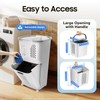 2 Tier Laundry Basket with Wheels & Handle, White Laundry