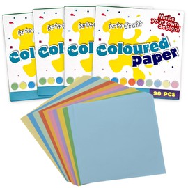 Origami Paper Folding Paper Plain Square 11.8 x 11.8 cm, 360 Sheets, One Side Coloured Paper for DIY Art Craft Projects