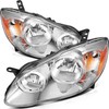 ECCPP Headlight Assembly Pair For Toyota Corolla 2003-2008 Chrome Housing