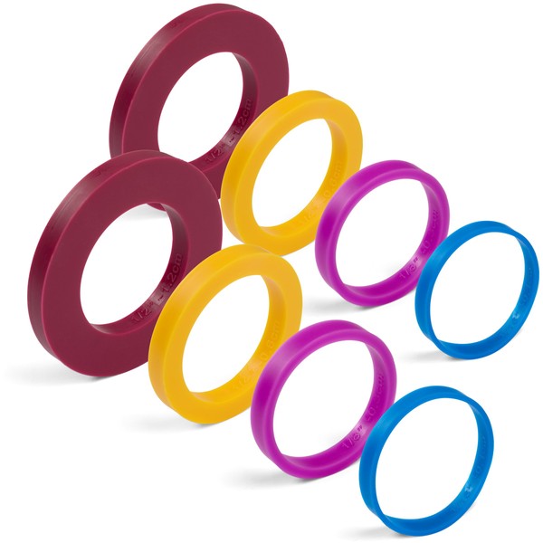 GreenOlive Rolling Pin Guide Ring Spacer Bands (8 Piece Set)