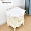 Nacuci Small Square Tablecloth 24x24 Inch Washable Polyester Side Table