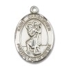 Bliss Sterling Silver Saint Christopher Air Force Medal Pendant Necklace