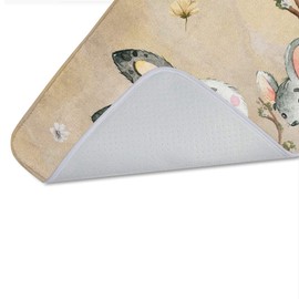 Sunnywall Bed Rug with Individual Text - Bath Mat Bath Mat Children's Room 59 x 40 cm (6 Kids Rabbit)