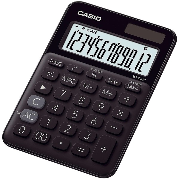 Casio MS-20UC-PK Desktop Calculator, 12 Digits 2.3 x 10.5 x