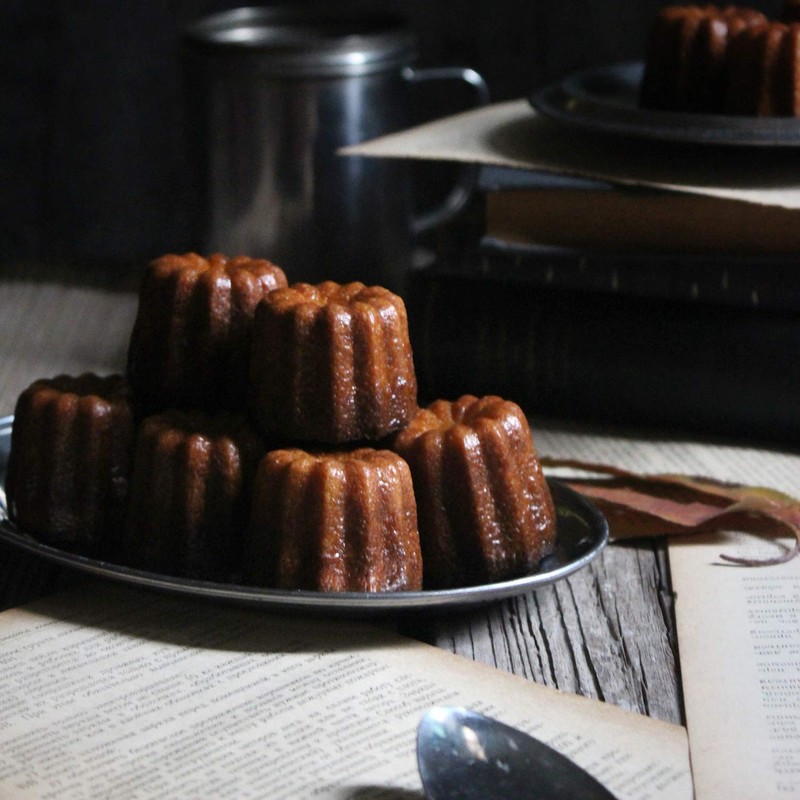 Non-stick Canele Molds Baking Pans for Cupcakes, 12 Cavities Cannelés