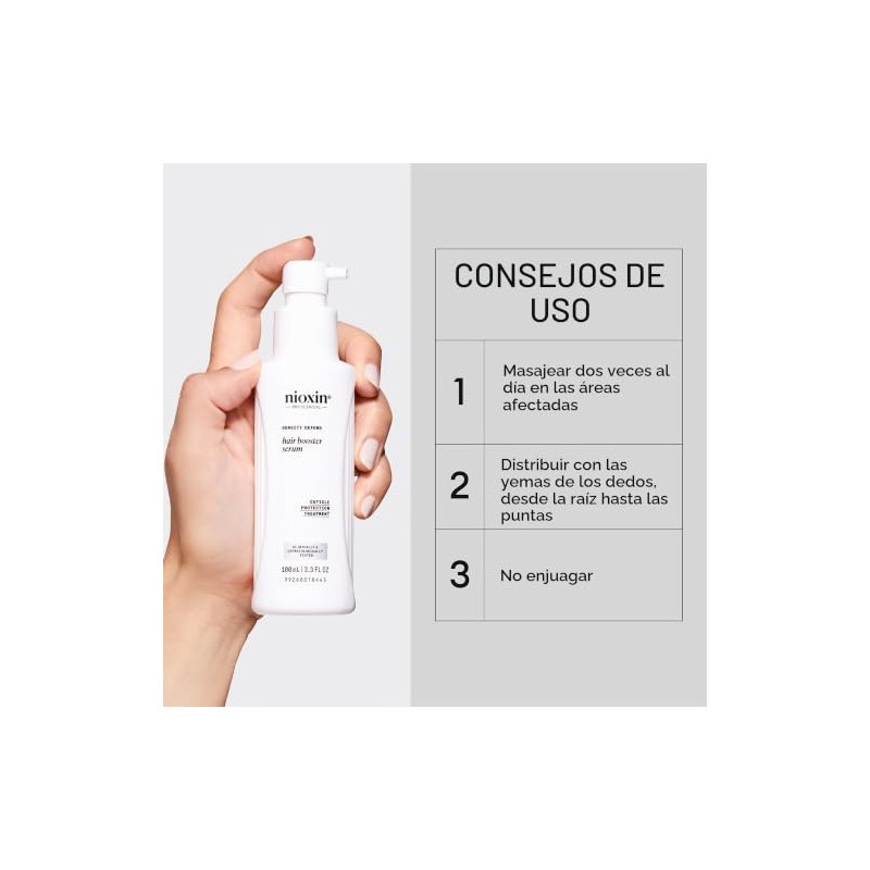 Nioxin Hair Booster Serum Anticaída Tratamiento Capilar Sin Enjuague 100