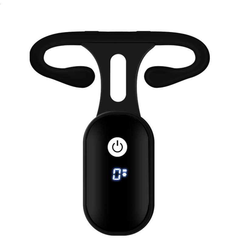 Intelligent Strapless Posture Corrector Vibration Reminder Removable Portable Trainer Black