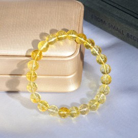 Sahoottie Citrine Bracelet Citrine Crystal Bracelets for Women Yellow Bracelet Citrine Beaded Bracelets Healing Bracelet Jewellery for Women