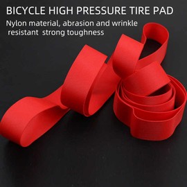 2 Pack Bicycle Rim Liner Strip Tape, High-Strength Protection Tape Inner Tubes for Bike Wheels (Road Bike Tires, Red 700C 2 PCS)