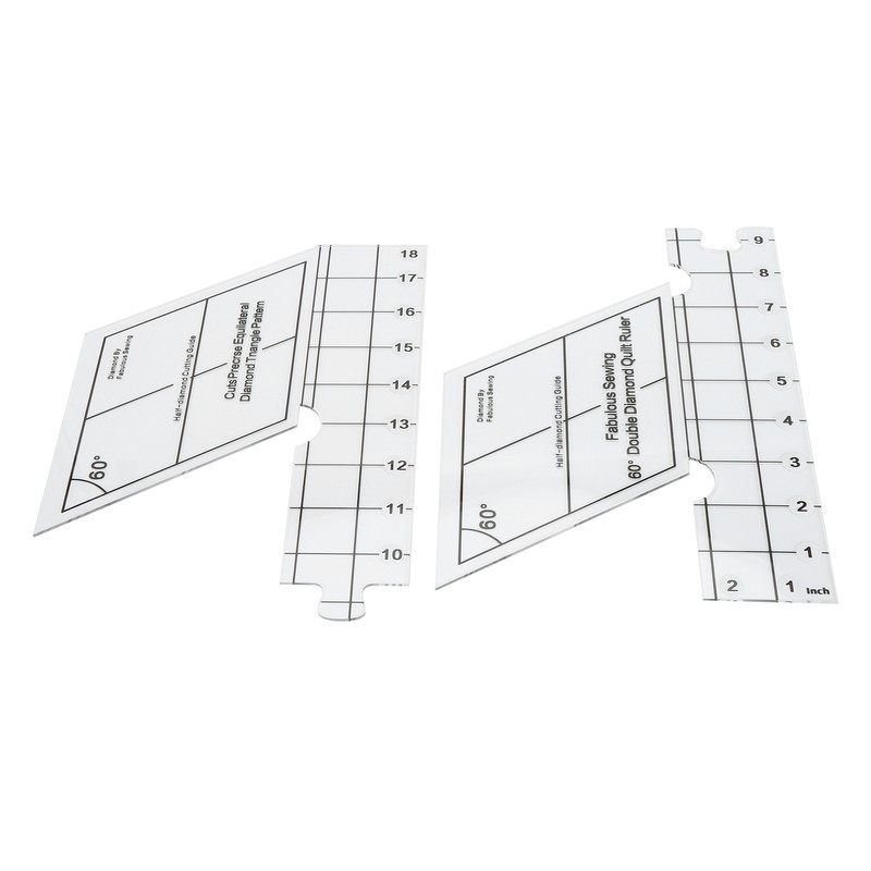 18inch Double Strip Quilting Ruler 60 Degree Diamond Quilt Ruler