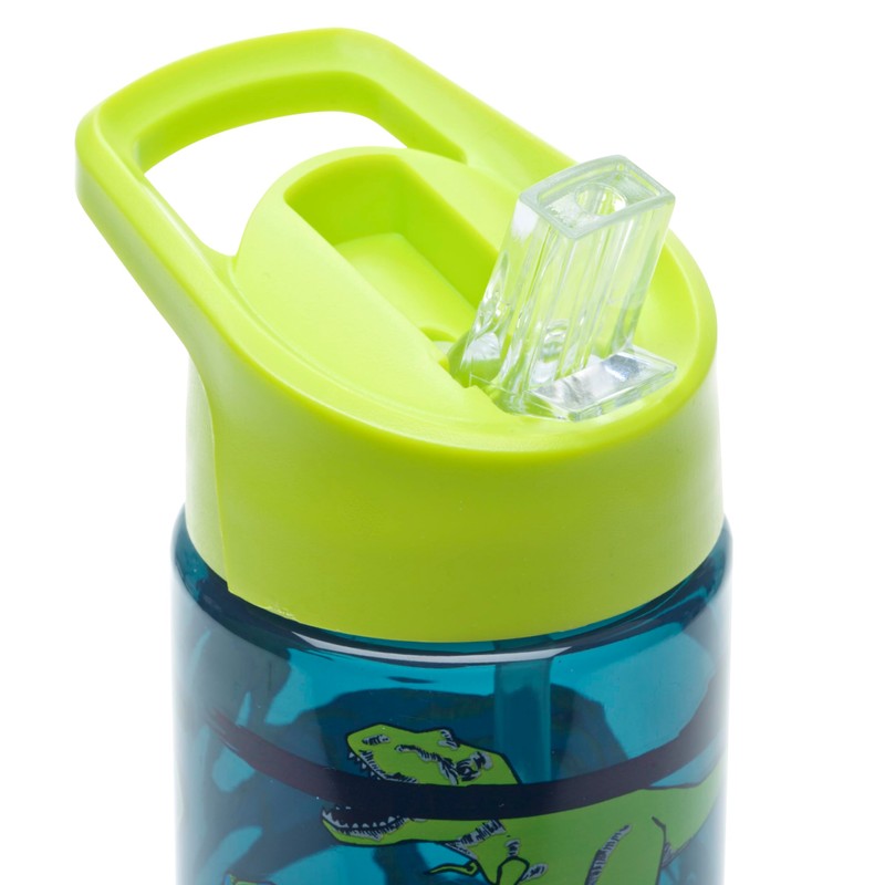Smash Water Bottle with Straw 700ml - Dinosaur, Dark Blue