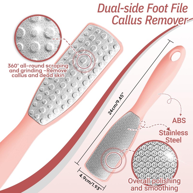 GEENOA New Foot Brush & Foot Files Set(3PCS), 3-in-1 Foot