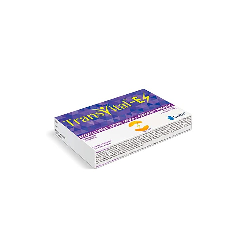 TransVital E, Rhodiola Rosea, Cafeína, Omega 3 (DHA EPA) y
