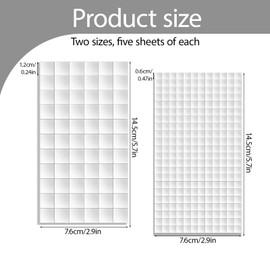 1650 PCS 10 Sheets Double Sided Foam Squares for Crafts, 0.47 and 0.24 Inch Double Sided Self Adhesive Foam Squares Stickers Precut Square Strips Foam Tape for DIY Craft Scrapbooking Office Supplies