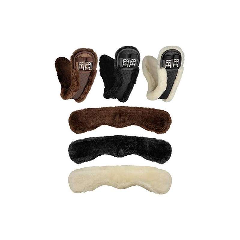Equinate Moon Girth Anatomical Real Lambskin Short Girth Dressage Girth