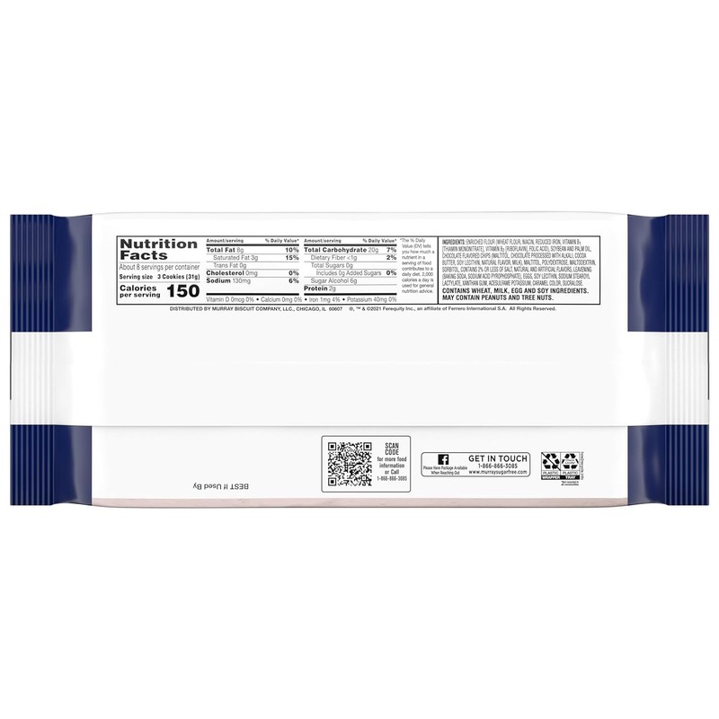 Sugar Free Cookies byMurray- Chocolate Chip - 8.8 Oz Tray