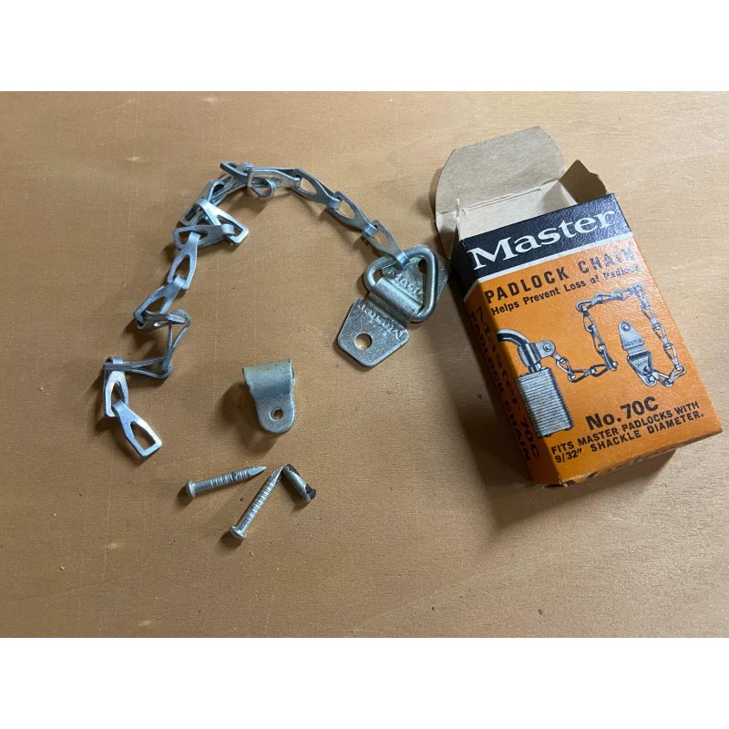 Master Padlock Chain No. 70C NOS Vintage