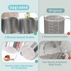 Newness Stainless Steel Measuring Jug with Handle – 3 Measuring