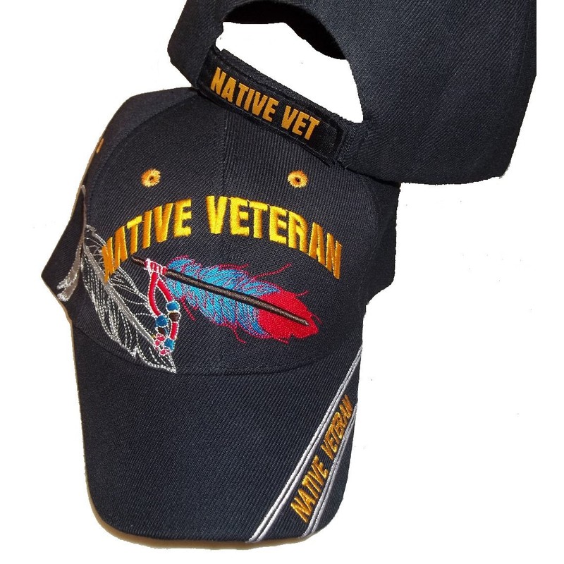 Native Veteran Adjustable Embroidered Hat Baseball Cap Army Marine Navy