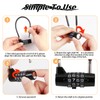 4 Digit Combination Padlock,Long Steel Cable Lock for Outdoor Padlocks
