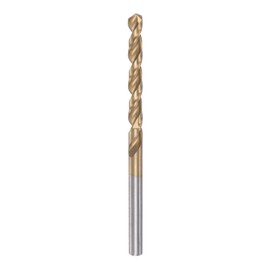 sourcing map Twisted Drill Bit 4.1 mm Titanium Coated (HSS-E) M42 High Speed Steel 8% Cobalt Straight Shaft for Stainless Steel Aluminium Alloy Metal