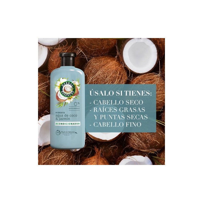 Herbal Essences Acondicionador Hidrata Agua De Coco & Jazmín 400