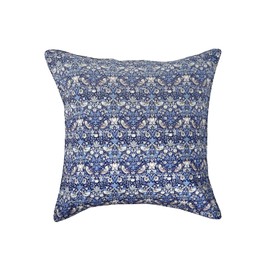 DDintex FLORET LONDON Throw Pillow Case Strawberry Thief Navy 45x45cm [With Liberty Print]