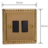 VARILIGHT - Georgian Brass - Classic - 13A Switched Fused
