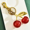 SSKHE Cherry Keyring for Women, Exquisite Cherry Bag Charm, Shiny