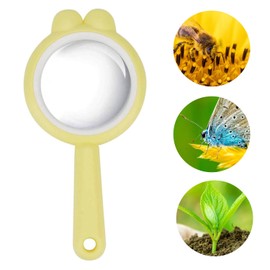 Rongon Handheld Magnifying Glass, 4X Adult Reading Magnifiers, 60mm Small Magnifying Lens Loupe for Detecting Plants, Newspaper, Science, Hobby Observation