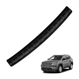 PeakPurit Rear Bumper Protector Compatible with Jeep 2017-2025 Compass Accessories Matte Black ABS Material Trunk Door Entry Bumper Guards