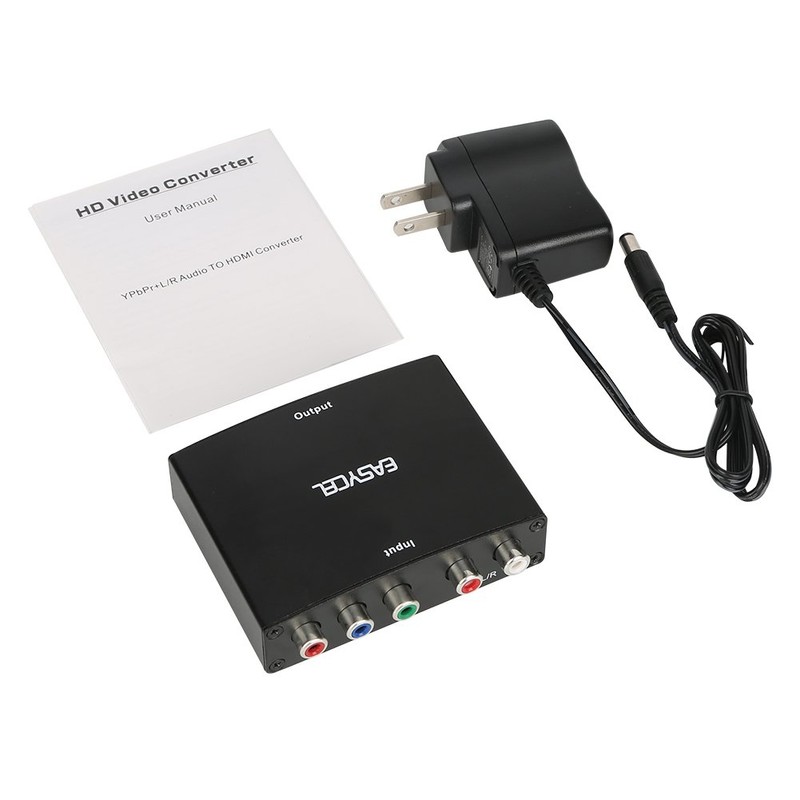 EASYCEL Component to HDMI Converter + 1.2 Meter HDMI Cable,