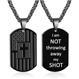 EXCELLANYARD I am Not Throwing Away My Shot Necklace Hamilton Gifts for Women Men Opera Necklace Gifts for Birthday/Christmas/Valentine Shield