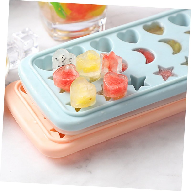 Zerodeko Light Pink Star Moon Heart Shape Ice Mold Food