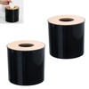 2PCS Roll Tissue Box Holder with Lid, Decorative Round Paper