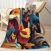 E-RIDES Small Blanket - Cartoon Wolf Blanket Throw for 76x100CM