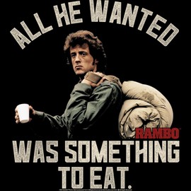 American Classics Rambo All He Wanted Sylvester Stallone Adult T-Shirt Black
