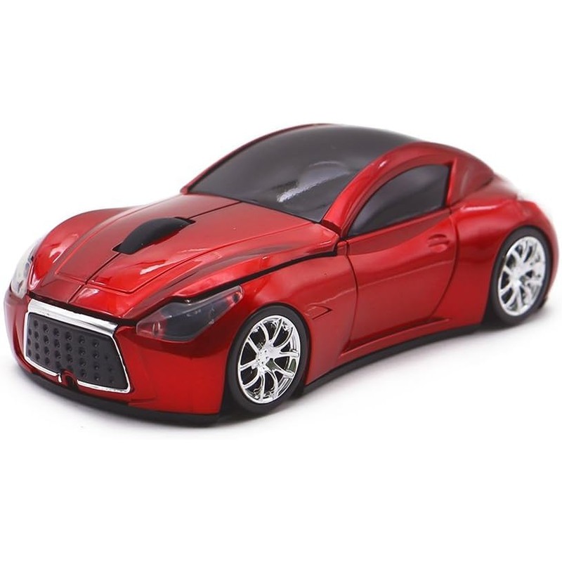 Certified Race Car Wireless Mouse Sports Car Shaped 2.4GHz LED