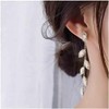 BSLVWG Crystal Leaf Drop Earrings Leaf Tassel Dangle Earrings Rhinestone