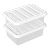Buyitt 14 Quart Plastic Clear Storage Bin, Stackable Latching Box
