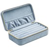 COWFEX Velvet Multiple Ring Box Jewelry Organizer Display Tray with