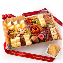 Nibble Charcuterie Congratulations Deluxe Board for 4-5, Ready to Serve Charcuterie Board