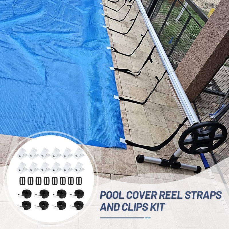 Solar Cover Reel Attachment Kit, Pool Cover Reel Straps and