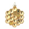 Glass Honeycomb with Honey Bees Ornament