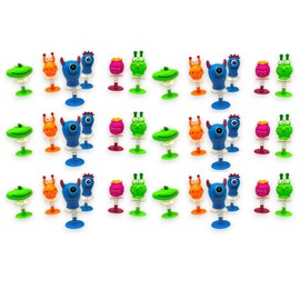 FNA FASHIONS® Set of 12 Colorful Monster Jump-ups Extravaganza |4-5cm High Toys for Everyday Play & Birthday Bag Fillers (36 Jump Ups Monster)