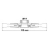 Wire Brush, Diameter 115 mm with M14 thread) Scheibenformige Metal