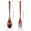 OUNONA Cutlery Set, Spoon, Fork with Spoon, Wooden Fork, Multi-functional,