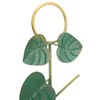 Birds Feeder Hanging Metal Green Leaf Shape Hummingbirds Feeder for